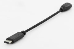 84325 USB Type-C to microUSB 3A Siyah Adaptör Kablo