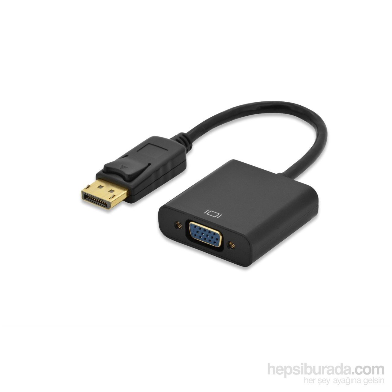 DisplayPort - VGA Adaptör Kablosu DP Erkek- HD15 Dişi, 0.15 Metre