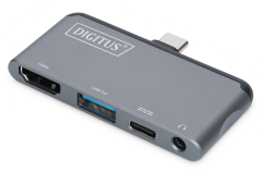 DIGITUS USB-C™ Mobil Şarj İstasyonu, 4 Portlu