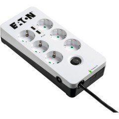 Eaton 6'lı Akım Korumalı Priz ve 2 USB Girişi(6'lı Schuko) PB6UD