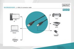 DIGITUS USB Yazıcı Bağlantı Kablosu 1.8 Metre