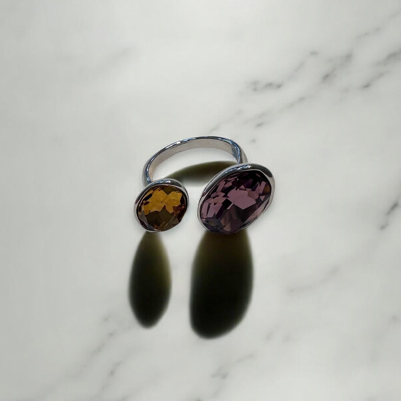 2 Renkli Swarovski Yüzük