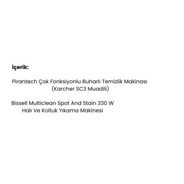 ''Arabam Temiz'' Paketi (Bissell Halı Ve Koltuk Yıkama Makinesi+ Pirantech Buharlı Temizlik Makinası)(2)