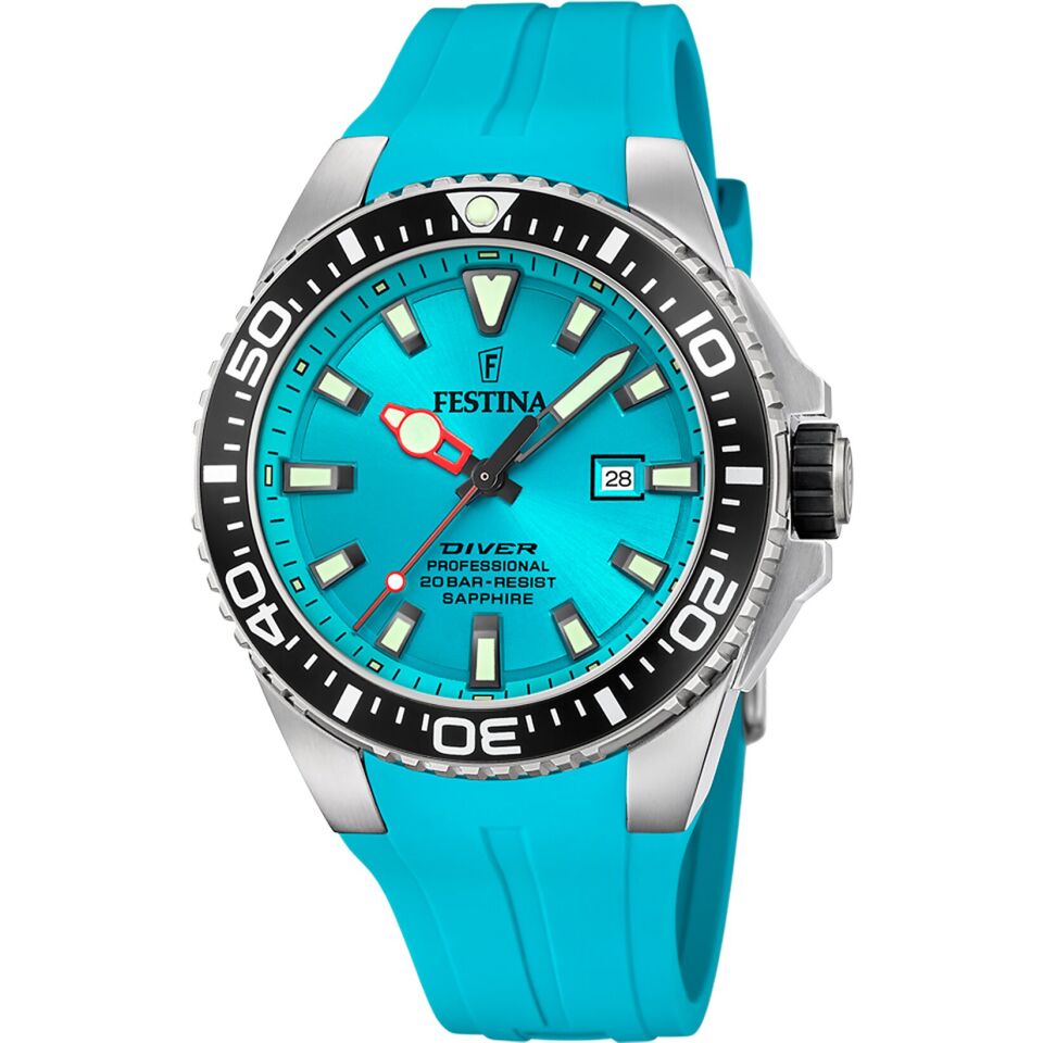 Festina F20664/5 The Originals Diver Analog Kauçuk Mavi 20 ATM 46 mm ERKEK KOL SAATİ