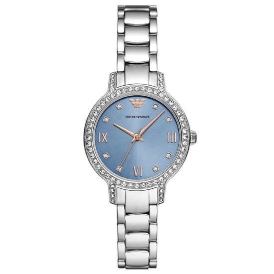 Emporio Armani AR11585 Quartz Çelik Gri Mavi Kadran 32 mm Kadın Kol Saati