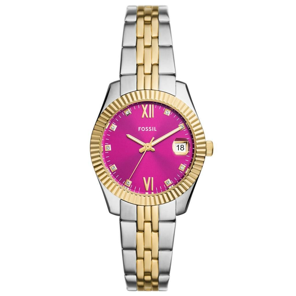 Fossil FES5337 Quartz Çelik Altın/Gri Pembe Kadran 32 mm Kadın Kol Saati