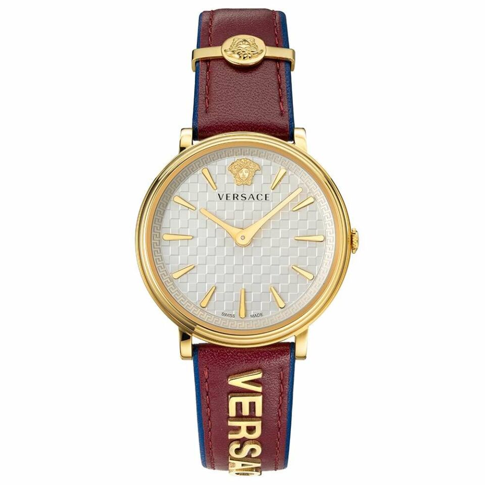 Versace VRSCVE8101319 38 mm Deri Kodonlu Kadın Kol Saati