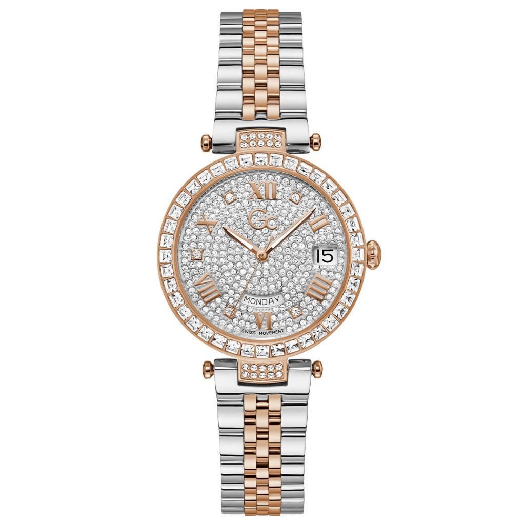 Gc GCZ01014L1MF Quartz Çelik Rose Gold/Gri 34 mm Kadın Kol Saati