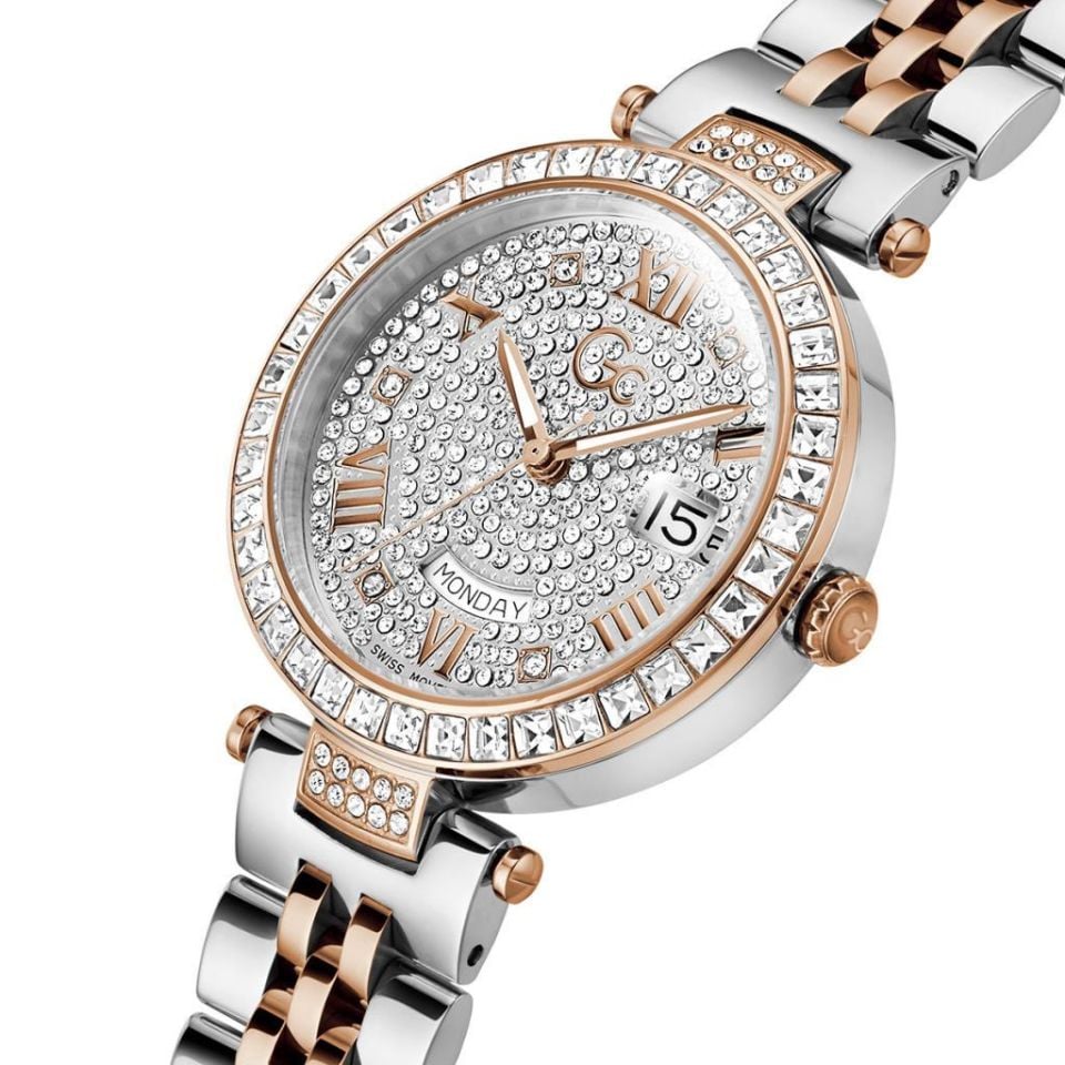 Gc GCZ01014L1MF Quartz Çelik Rose Gold/Gri 34 mm Kadın Kol Saati