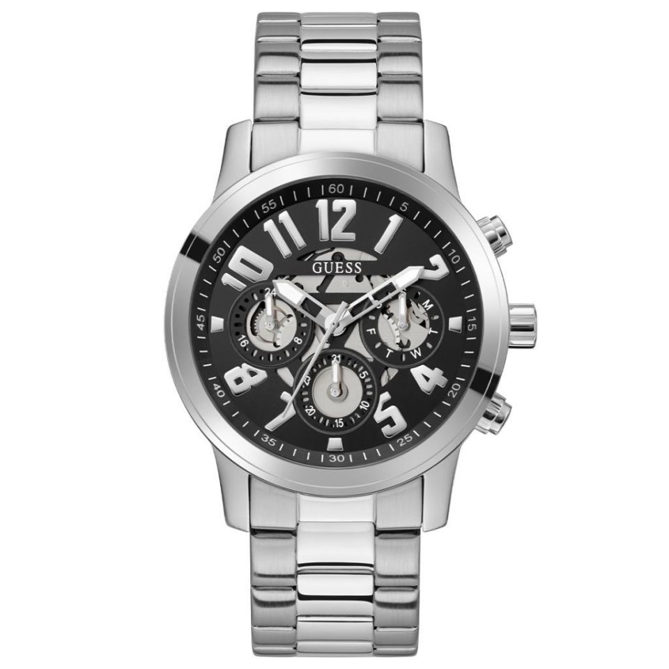 Guess GUGW0627G1 Quartz Çelik Gri Siyah Kadran 44 mm Erkek Kol Saati