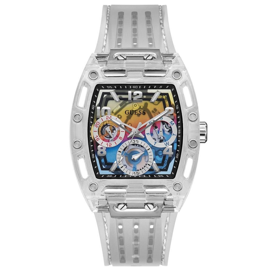 Guess GUGW0499G3 Quartz Silikon Beyaz Renkli Kadran 44 mm Erkek Kol Saati