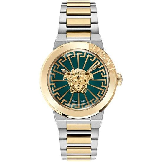 Versace VRSCVE3F00422 Çelik  38 mm Altın Rengi\Gri  Kadın Kol Saati