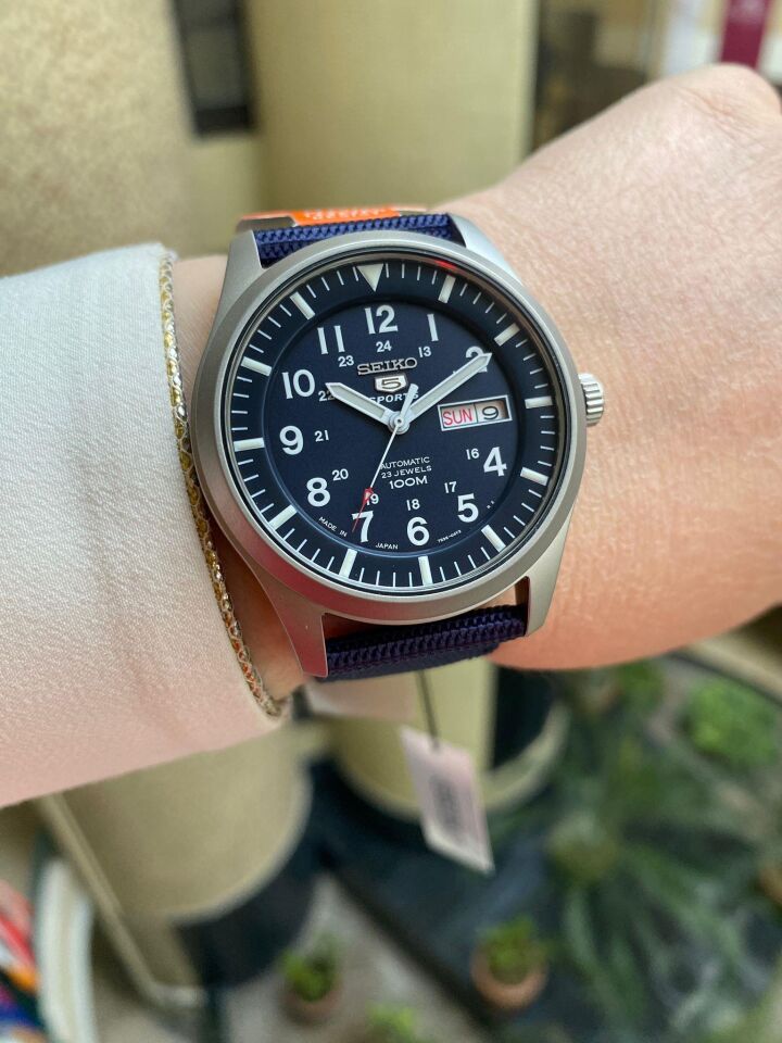 Seiko 5 Japan SNZG11J1 Otomatik Nato Lacivert 10 ATM 42 mm Erkek Kol Saati