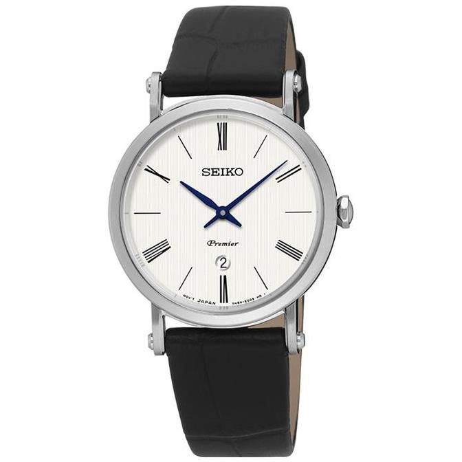 Seiko Premier SXB431P Quartz Deri Siyah Beyaz Kadran 31 mm Kadın Kol Saati