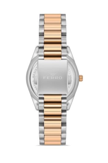 Ferro FL21442A-E Quartz Çelik Rose/Gri 35 mm Kadın Kol Saati