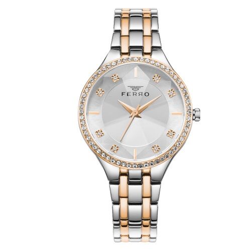 Ferro FL21467A-E Quartz Çelik Rose/Gri 35 mm Kadın Kol Saati