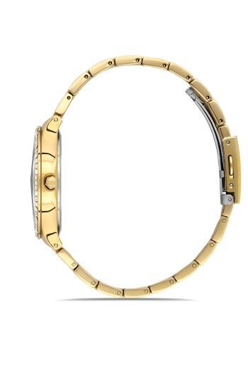 Ferro FL21467A-B6 Quartz Çelik Gold Yeşil Kadran 35 mm Kadın Kol Saati