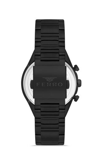 Ferro FM31458A-G Quartz Çelik Siyah 44 mm Fonksiyonları Aktif Erkek Kol Saati