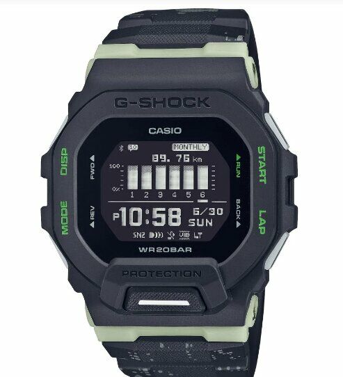 Casio GBD-200LM-1DR Quartz Silikon Siyah 46 mm Erkek Kol Saati