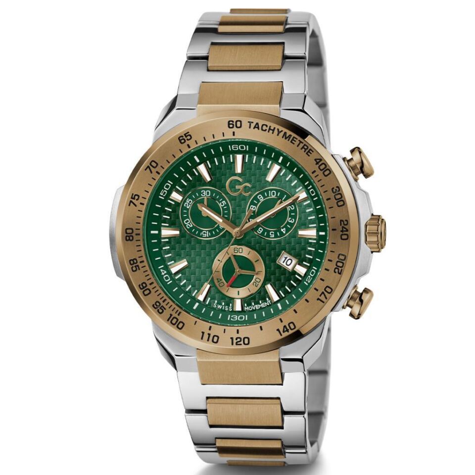 Gc GCZ35002G9MF Quartz Çelik Bronz/Gri Yeşil Kadran 10 ATM 44 mm Erkek Kol Saati