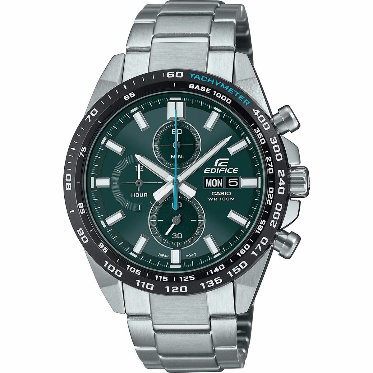 Casio EFR-574DB-3AVUDF Quartz Çelik Gri Yeşil Kadran 10 ATM 42 mm Erkek Kol Saati