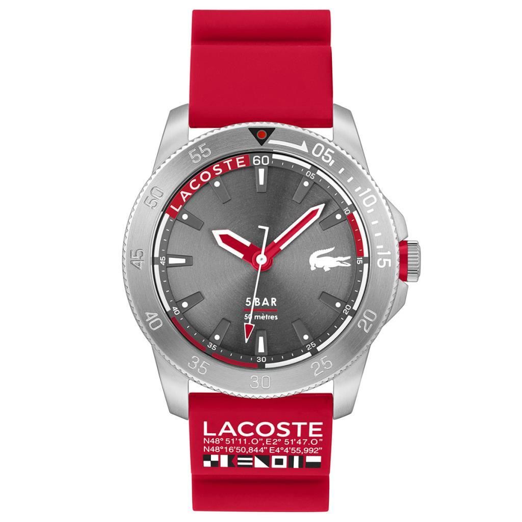 Lacoste 2011333 Quartz Silikon Kırmızı 46 mm Erkek Kol Saati