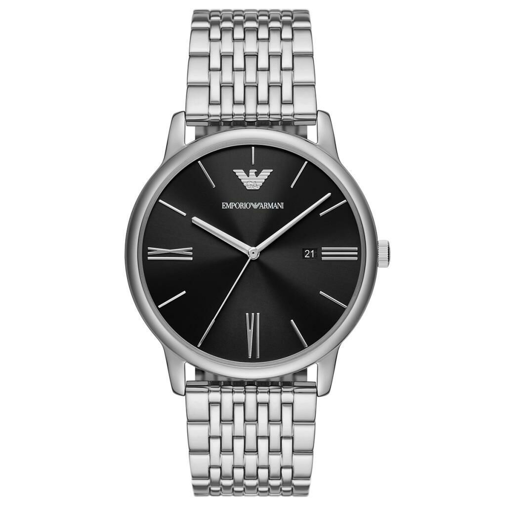 Emporio Armani AR11600 Quartz Çelik Gri Siyah Kadran 42 mm Erkek Kol Saati