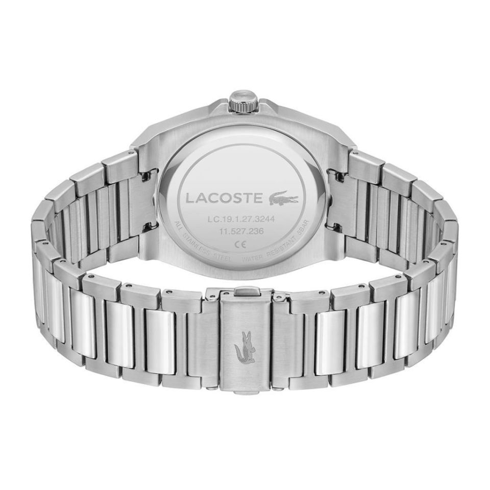 Lacoste 2011335 Quartz Çelik Gri Yeşil Kadran 42 mm Erkek Kol Saati