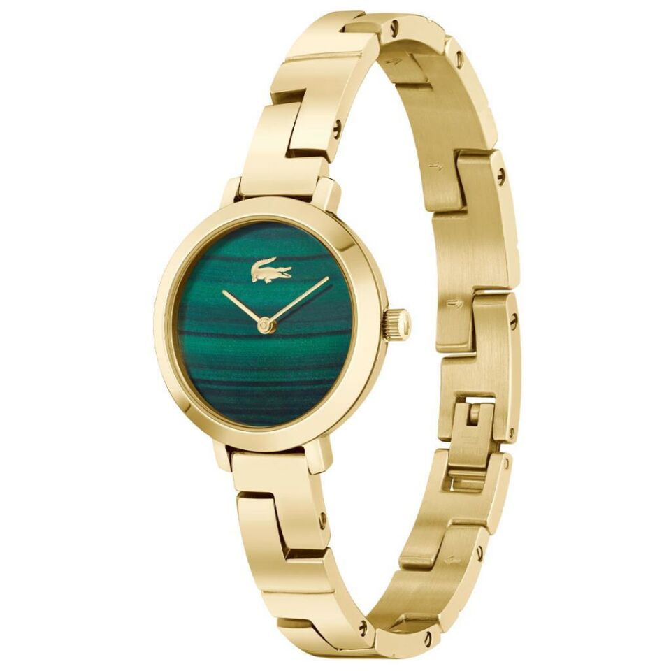 Lacoste 2001377 Quartz Çelik Altın Rengi Yeşil Kadran 28 mm Kadın Kol Saati