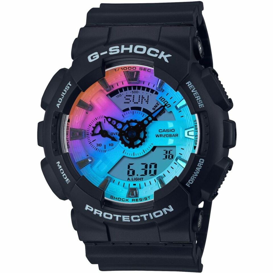 Casio GA-110SR-1ADR Analog/Dijital Silikon Siyah 20 ATM 51 mm Erkek Kol Saati