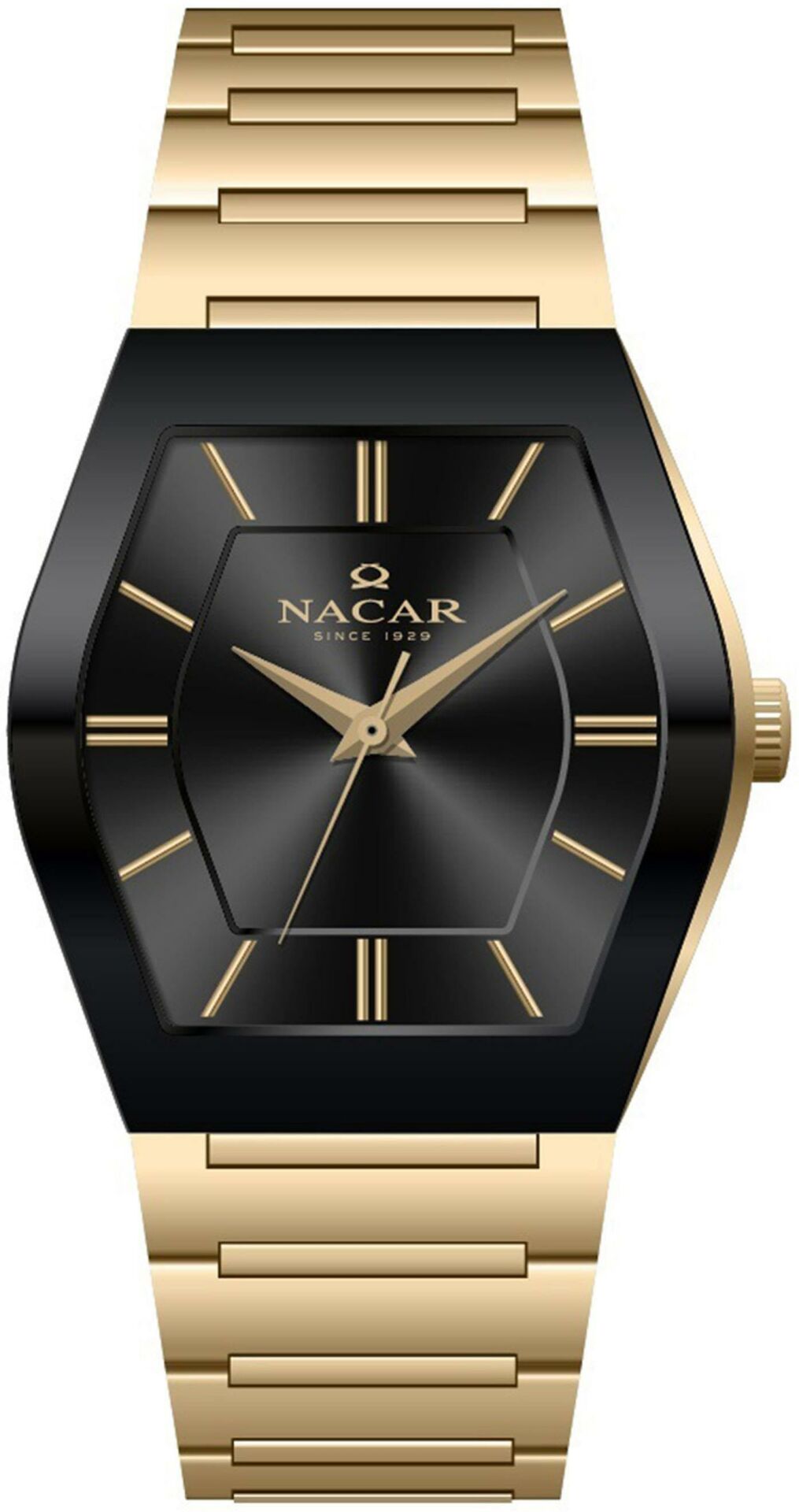 Nacar NC36-291046-DBCM Quartz Çelik Altın Rengi 40 mm Erkek Kol Saati