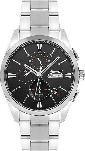 Slazenger SL.09.2215.2.02 Quartz Çelik Gri Siyah Kadran 44 mm Erkek Kol Saati