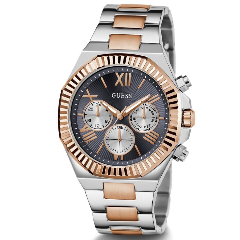 Guess GUGW0703G4 Quartz Çelik Rose/Gri Lacivert Kadran 44 mm Erkek Kol Saati