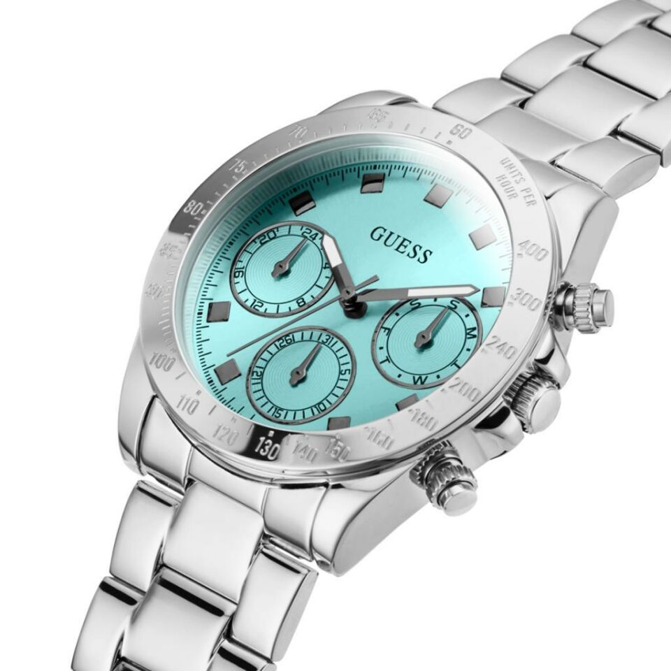 Guess GUGW0314L4 Quartz Çelik Metalik Gri Mavi Kadran 38 mm Kadın Kol Saati