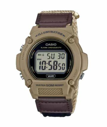 Casio W-219HB-5AVDF Quartz Digital Nato Kahve 47 mm Erkek Kol Saati