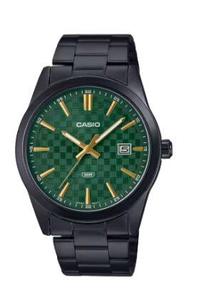 Casio MTP-VD03B-3AUDF Quartz Çelik Siyah Yeşil Kadran 41 mm Erkek Kol Saati