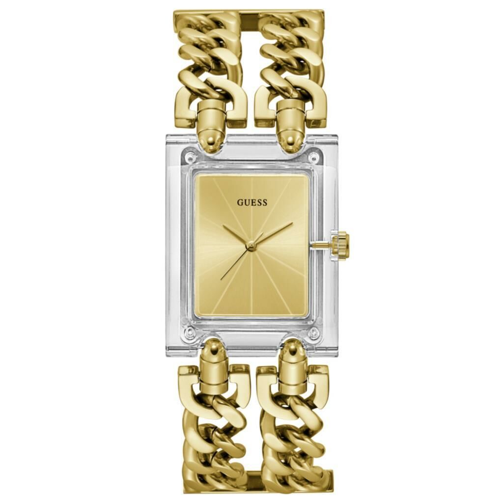 Guess GUGW0669L1 Quartz Çelik Altın Rengi Transparan Kasa  29 mmx38 mm Kadın Kol Saati