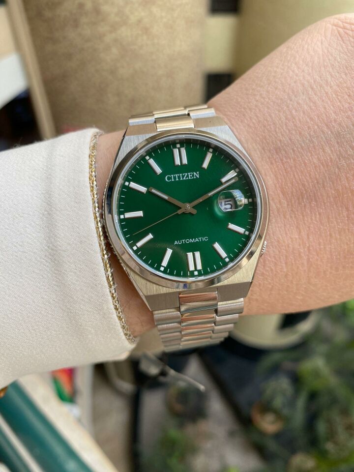 Citizen Tsuyosa NJ0150-81X 40 mm Çelik Yeşil Kadran Erkek Kol Saati