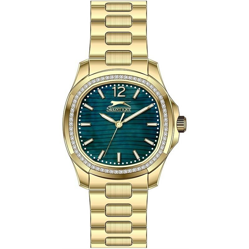 Slazenger SL.09.2238.3.04 Quartz Çelik Gold Yeşil Kadran 34 mm Kadın Kol Saati