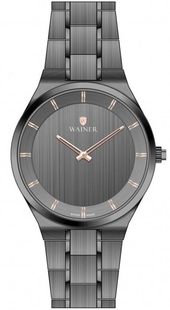 Wainer WA.11084-E Quartz Swiss Made Çelik Füme 41 mm Erkek Kol Saati