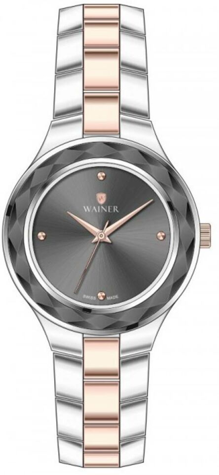 Wainer WA.18041-D Quartz Swiss Made Çelik Gri/Rose 34 mm Kadın Kol Saati