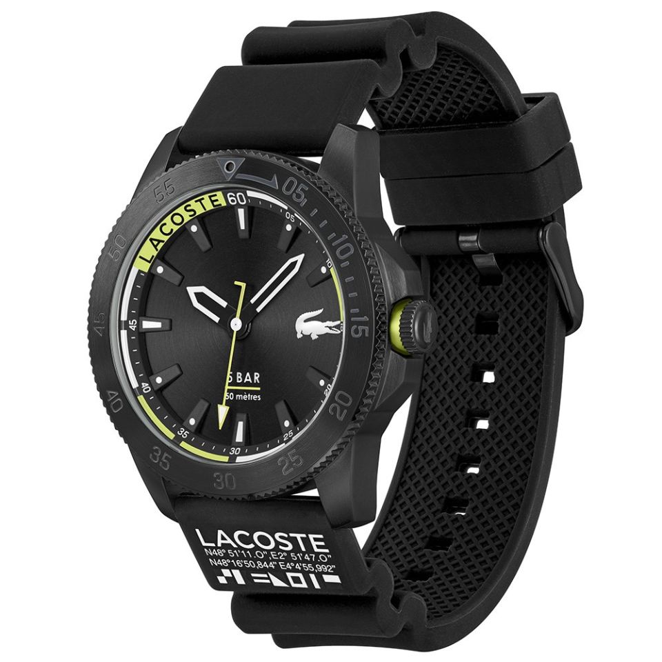 Lacoste LAC2011203 Quartz Silikon Siyah 46 mm Erkek Kol Saati