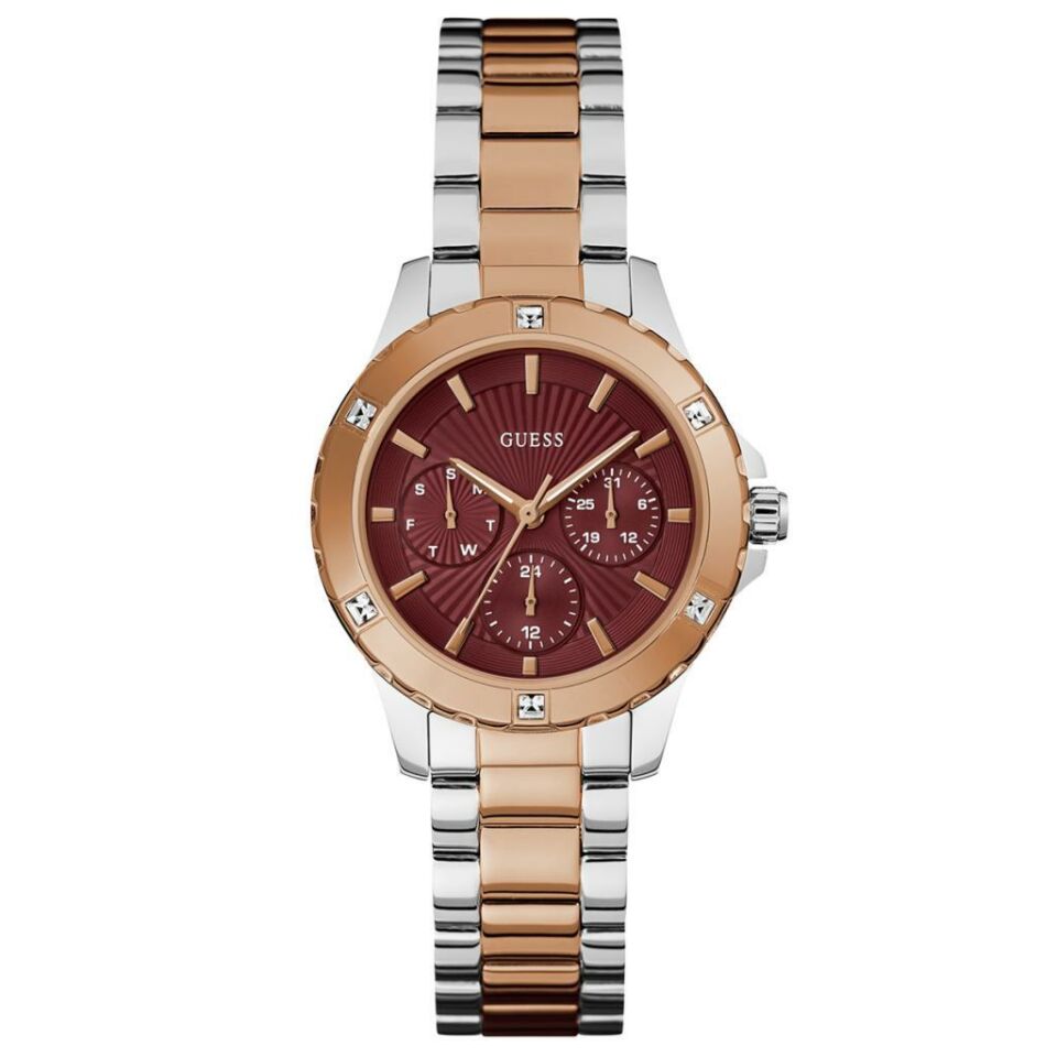 Guess GUGW0723L2 Quartz Çelik Rose/Gri Kırmızı Kadran 35 mm Kadın Kol Saati