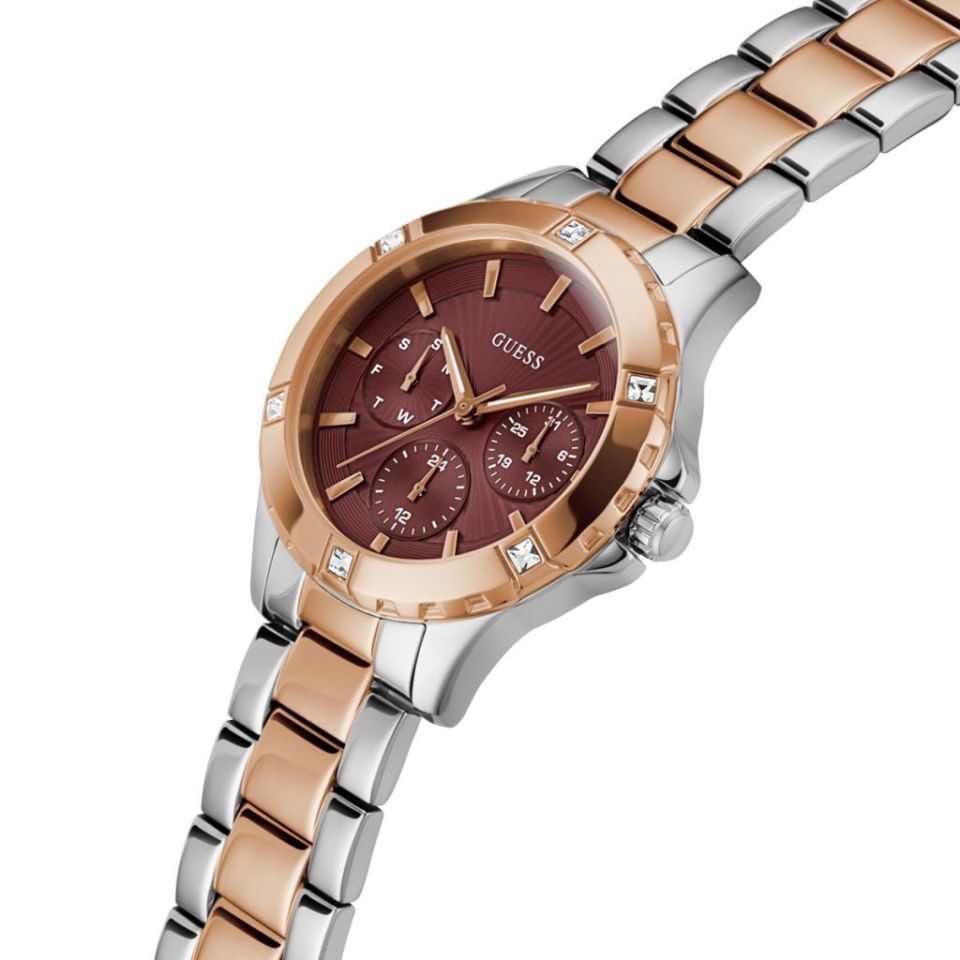 Guess GUGW0723L2 Quartz Çelik Rose/Gri Kırmızı Kadran 35 mm Kadın Kol Saati