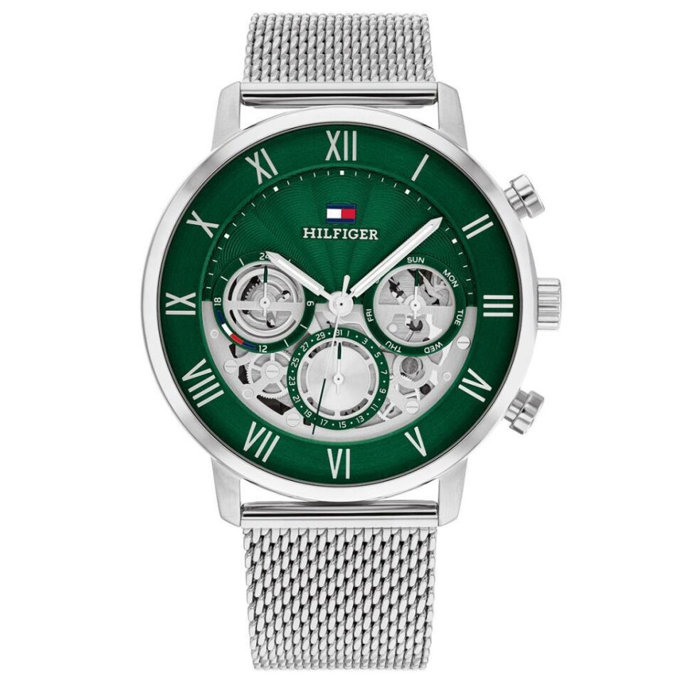 Tommy Hilfiger TH1710567 Quartz Hasır Gri Yeşil Kadran 44 mm Erkek Kol Saati