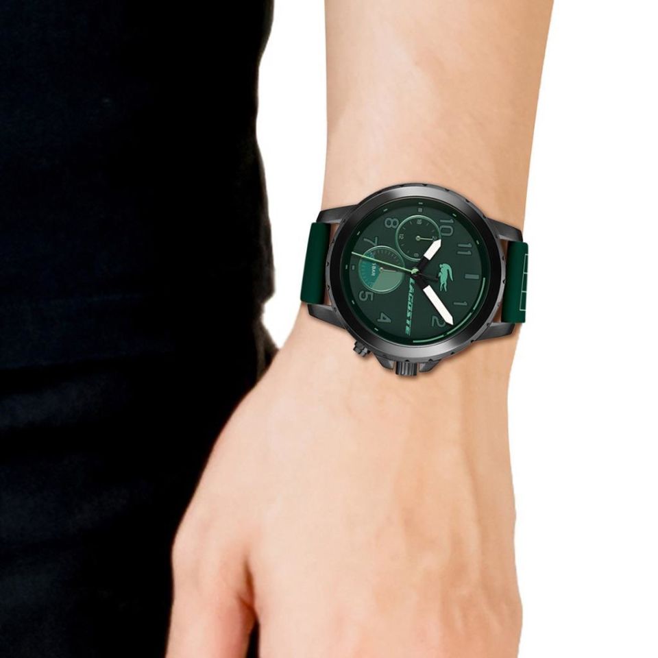 Lacoste 2011218 Quartz Silikon Yeşil 44 mm Erkek Kol Saati