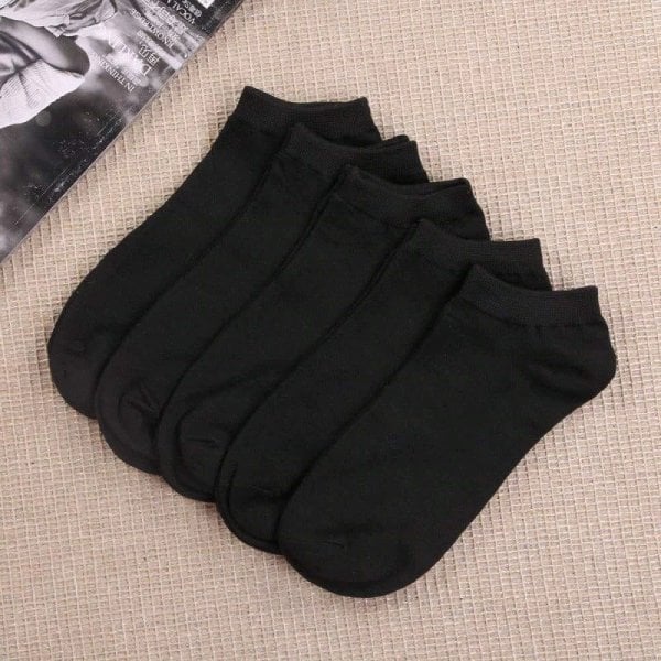 Unisex Yazlık Patik Çorap 5 'li Extra Rahat Siyah