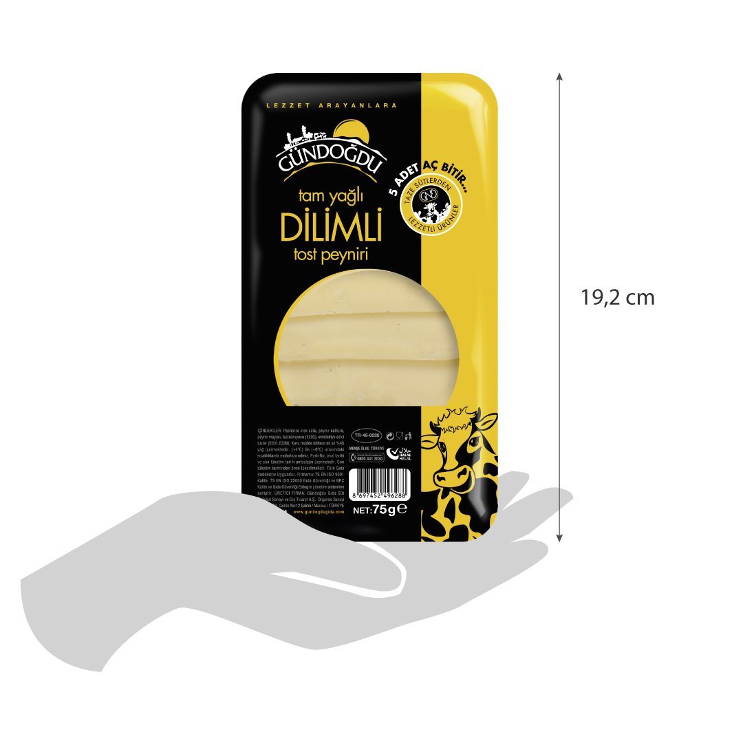 Gündoğdu Dilimli Tost Peyniri 75gr 6'lı