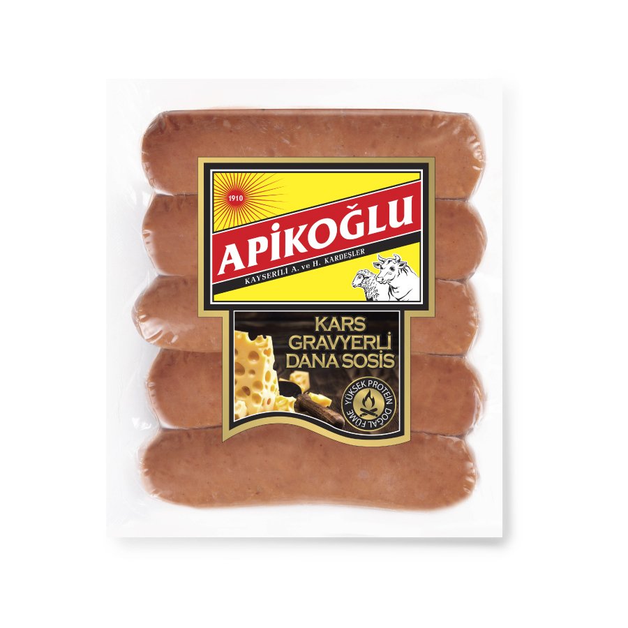 Apikoğlu Kars Gravyerli Bir Yıl Olgunlaştırılmış Sosis 220-250 gr 3'lü Paket