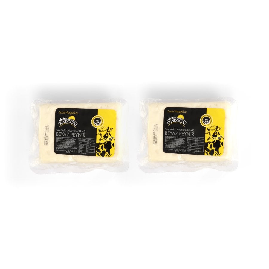 Gündoğdu İnek Beyaz Peyniri 2'li paket Yaklaşık 1,300 KG 1 Yıl Olgunlaştırılmış